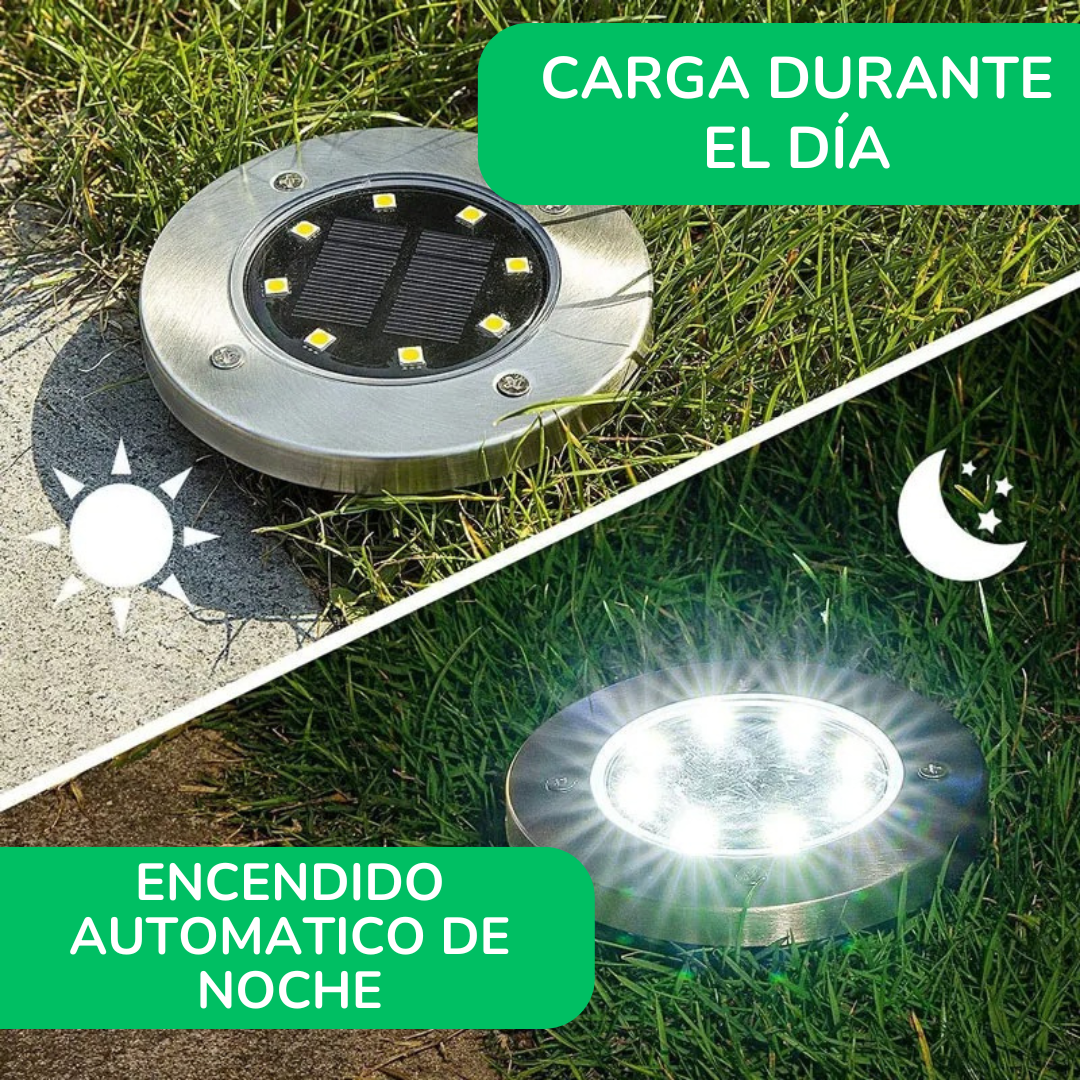 Luces Led con Carga Solar Jardín