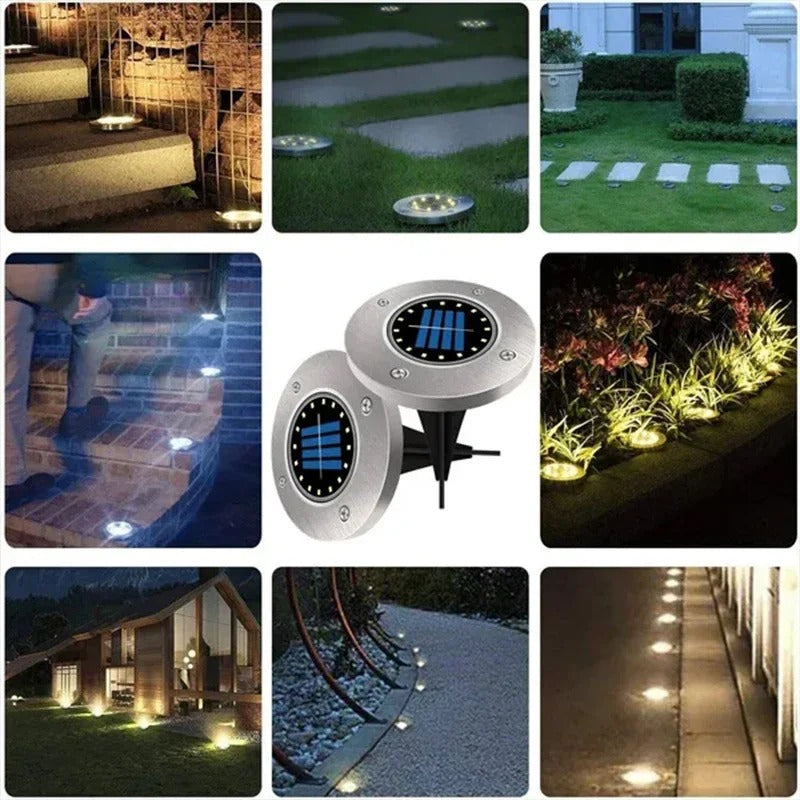 Luces Led con Carga Solar Jardín